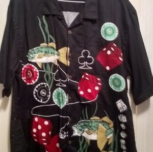 Poker/Fish Button Down Collared Shirt